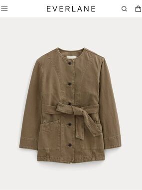 Everlane Long Denim Barrel Jacket